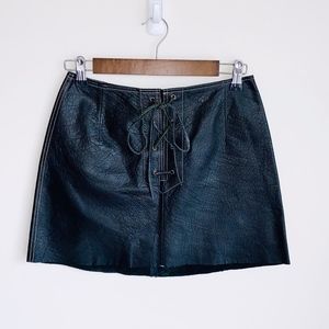 Free People Leather Mini Skirt Size 2